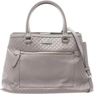 Gucci Pre-owned Vintage Handtas - Dames - Vintage Handtas - Grijs - ONE Size - Leer - Vintage