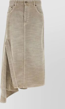 Haikure cotton asymmetric skirt