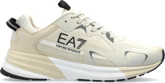 Emporio Armani Sportschoenen met logo - Heren - Sneakers - Beige - 43 1/2 EU - Schoenen