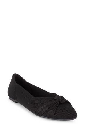 Elie Tahari Catalina Pointed Toe Knit Flat in Black at Nordstrom Rack, Size 6.5