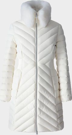 Mackage Lyris Quilted Down Coat with Detachable Shearling Trim