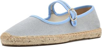 Soludos Mary Jane Espadrille Womens Flat Shoes Dolphin Blue : EU 41 (US Womens 10-10.5) B - Medium, Cotton