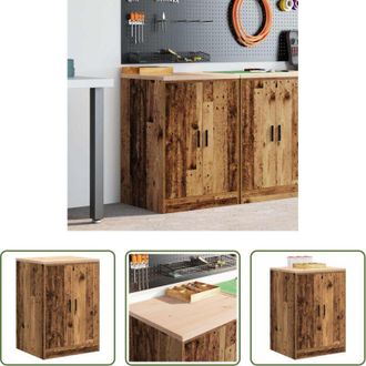 vidaXL Armadio da garage - Armadietto da Garage in Legno Vecchio 60x51x85 cm