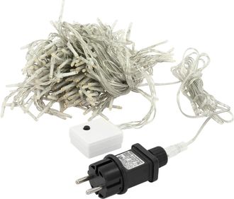 ECD Germany Cadena De Luces 2m De Longitud 240 Led Pvc Guirnalda De Luz Blanco Fr&iacute;o 12 Funciones De Iluminaci&oacute;n Navide&ntilde;a Interior Exterior Ip-44 Ideal Para &Aacute;rbol 