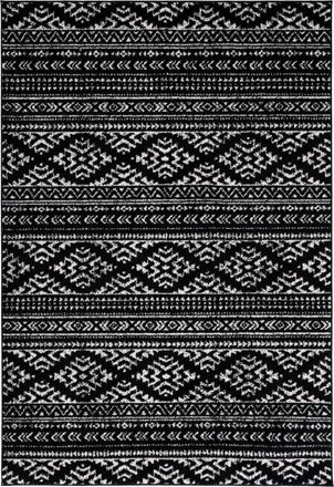 Safavieh Alfombra bohemio de polipropileno blanco y negro, 122 x 183 cm