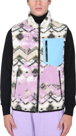 Msgm Fleece Sherpa Vest - Heren - Bodywarmers - Beige - L - Polyester - Jassen