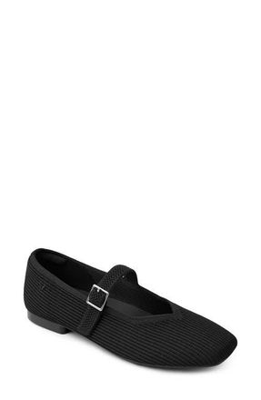 Vivaia Margot Mary-Jane Square-Toe Ballet Flats in Black at Nordstrom, Size 8