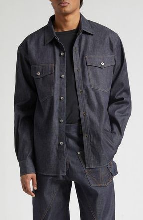 J.W.Anderson Oversize Denim Button-Up Shirt in Indigo at Nordstrom, Size X-Large