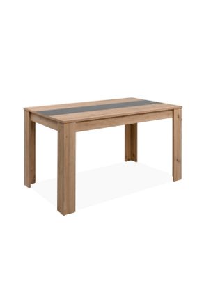 MID.YOU Mid.you Esstisch, Anthrazit, Eiche Artisan, Holzwerkstoff, rechteckig, eckig, 80x74x138 cm, Esszimmer, Esstische, Esstische