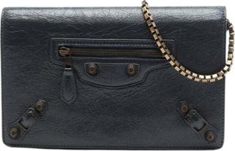 Balenciaga Pre-owned Vintage Crossbody Bag - Dames - Vintage Clutch - Grijs - ONE Size - Leer - Vintage