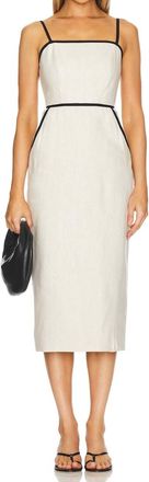 Milly Amara Midi Dress In Natural