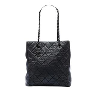 Chanel Bolso Tote Pre-owned Acolchado de Piel de Cordero - Pre-owned - Mujer - Negro - ONE SIZE