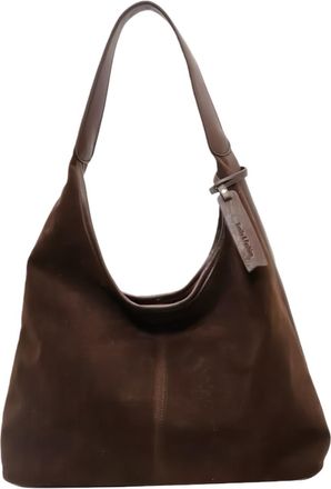 Generic Faux Suede Slouchy Tote Bag for Women - Large Brown Hobo Shoulder Handbag for Work, 34 x 26 x 13 cm (Coffee brown)