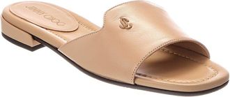Jimmy Choo London Dina Leather Flat Sandal