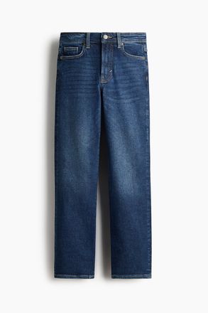 H&M Slim High Waist Ankle Jeans - Dunkles Denimblau