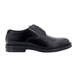 Dolce & Gabbana Leren Lace-Up Derby Schoen - Heren - Nette schoenen - Zwart - 42 1/2 EU - Leer - Schoenen