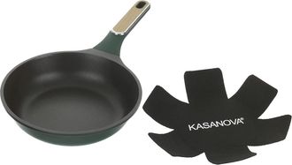 KASANOVA Padella antiaderente 22 cm verde con salvapadella