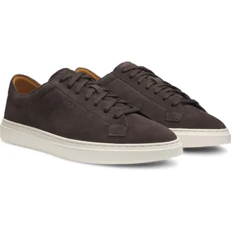 BOSS Kieran Suede Low Top Sneaker in Dark Brown Suede at Nordstrom, Size 8Us