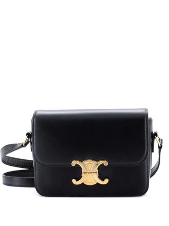 Celine Triomphe Shoulder Bag Smooth Calfskin Teen crossbody bag - Black
