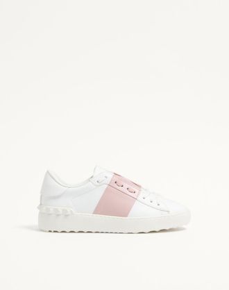 Valentino Garavani Sneaker Open In Vitello Donna BIANCO/ROSE QUARTZ 34.5