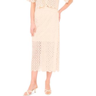 Parker Eyelet Lace Midi Skirt in Eggnog at Nordstrom Rack, Size X-Small