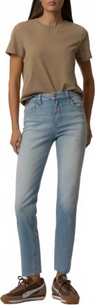 Kut from the Kloth Rachael High Rise Fab Ab Mom Raw Hem Jeans In Performance
