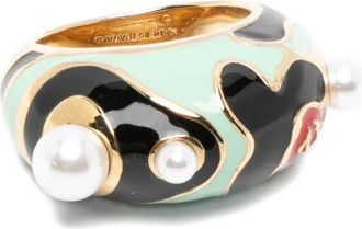 Casablanca pearl embellished ring - Gold