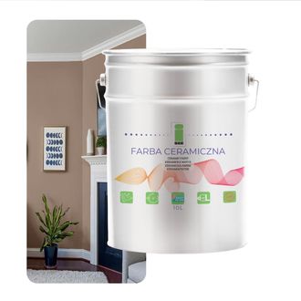 OEM Pintura Cer&aacute;mica Para Paredes, Lavable, Marr&oacute;n Claro, 10 L, Resistente A Las Manchas
