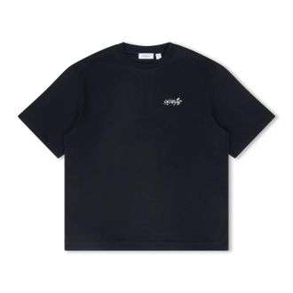 Off-white Mens Paint Splatter Arrow Diag Skate Fit Tee In Black