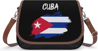 Generic Cuba Cuban Flag Small Womens Crossbody Bags Shoulder Handbag with Adjustable Strap for Travel