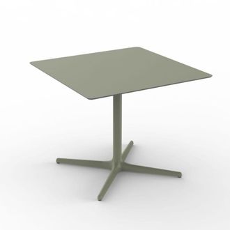 Resol Mesa cuadrada 90x90 toledo madera metal verde