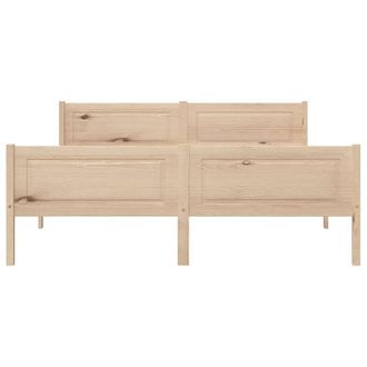 Berkfield Home Modern Bed Frame Solid Pinewood 120x200 cm in Natural | Size: Small Double