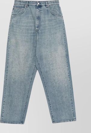 Namacheko wide hand pilled denim trousers