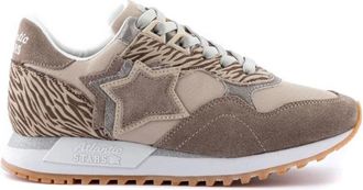 Atlantic Stars Beige Sneakers met Sterapplicaties - Dames - Sneakers - Beige - 37 EU - Leer - Schoenen