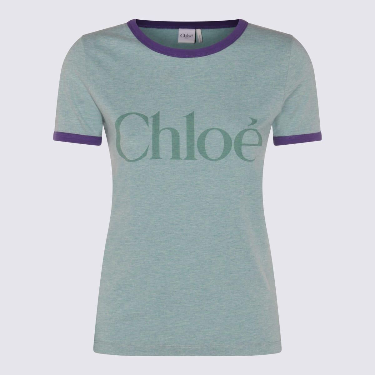 Tシャツ・カットソー CHLOE GREEN AND PURPLE COTTON T-SHIRT Chloé Green And Purple Cotton T-shirt from $374.00 - on Stylight
