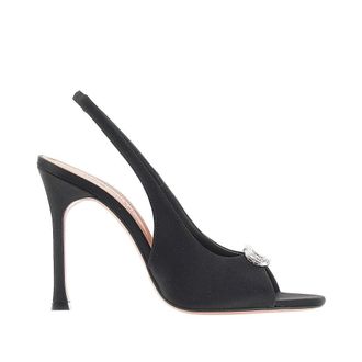 Amina Muaddi Mini Camelia satin slingback pumps Woman 36+