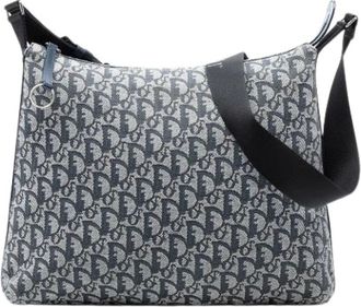 Dior Pre-owned Cross Body Bags, female, Blue, Size: ONE SIZE Pre-owned Canvas Crossbody Bag