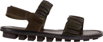 Trippen Open Sandal with Ruffled Buckles