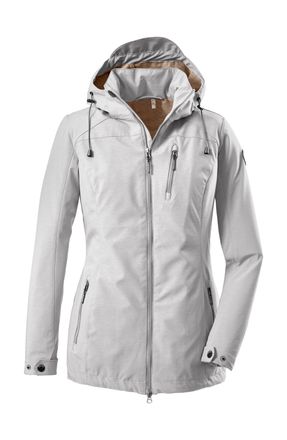 G.I.G.A. DX by killtec Softshelljacke Solena, Damen, Gr. 34, grau (hellgrau), Oberstoff: Oberseite: 100% Polyester, R&uuml;ckseite: 100% Polyester, Futter: 100% Polyester, G.I.G.