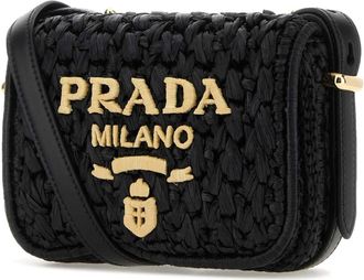 Prada Womens Black Raffia Crossbody Bag Neroc Borse A Tracolla