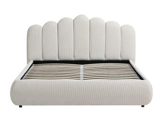VENTE-UNIQUE.COM Cama con canap&eacute; abatible tela beige