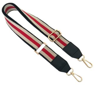 ACVIP Womens Stripes Adjustable Shoulder Strap Replacement Crossbody Bag Messenger Bag Handbag Handle Accessories Straps (Style A Black)