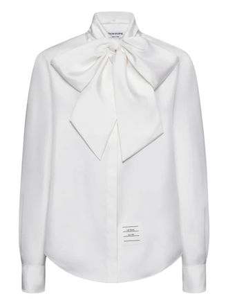 Thom Browne detachable collar twill shirt - White