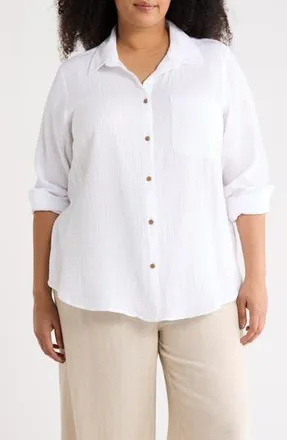 Beach Lunch Lounge Amada Shirt in White at Nordstrom Rack, Size 1 X