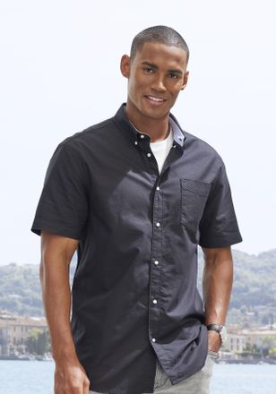 H.I.S Kurzarmhemd »regular-fit« mit Button-down-Kragen, reine Baumwolle