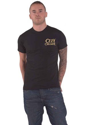 Ozzy Osbourne Rock Off Ozzy Osbourne Patient No. 9 Gold Logo (Black) T-Shirt (xx-Large)