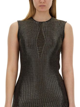 Alexander McQueen Viscose Blend Mini Dress - Black