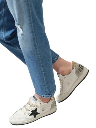 Golden Goose Ballstar Glitter Sneaker - White