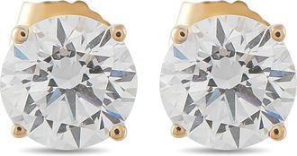 Luxury Bazaar 14K Yellow Gold 2.05ct Lab-Grown Diamond Stud Earrings LG24-100825