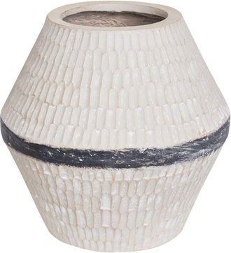 Beliani Beliani - Jarr&oacute;n Boho Tradicional Magnesio Florero Exterior Beige Aruncus